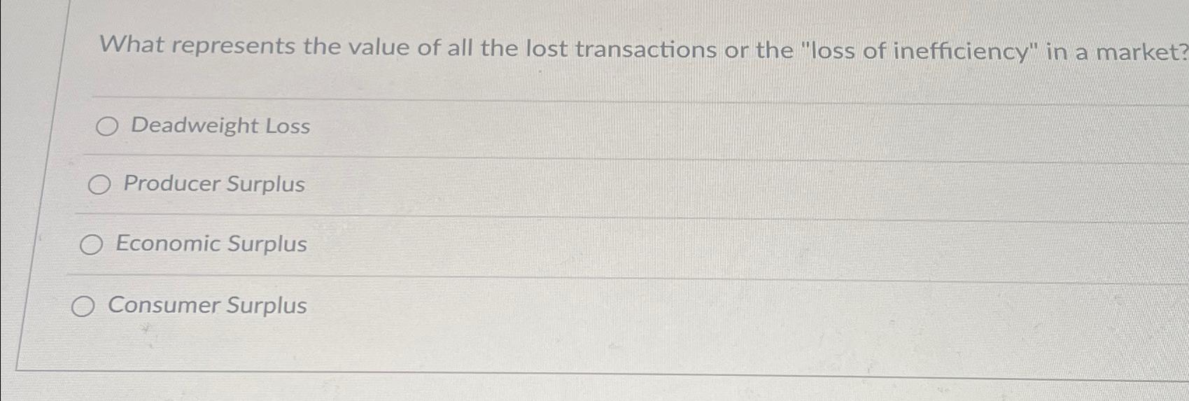 Solved What Represents The Value Of All The Lost | Chegg.com