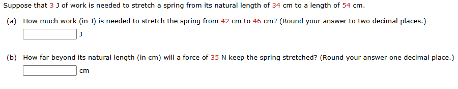 Solved Suppose that 3 ﻿J of work is needed to stretch a | Chegg.com