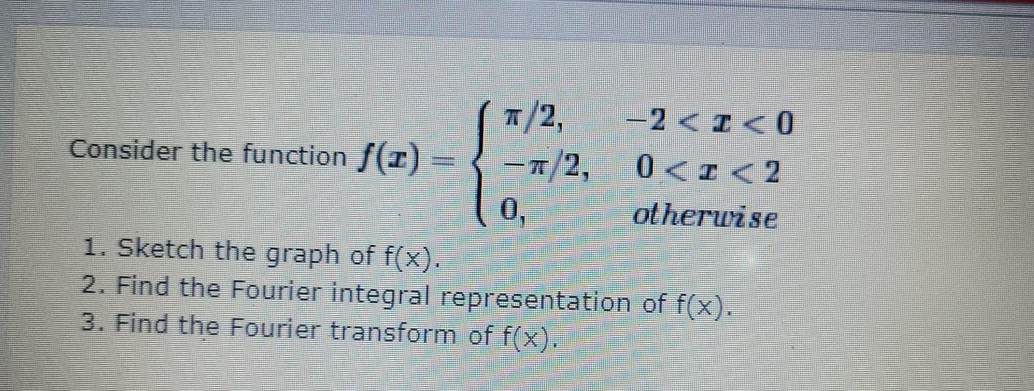 Solved Consider the function S(1) 2, - 2, 0, 2