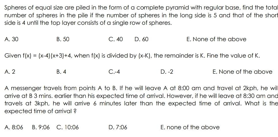 Solved Spheres of equal size are piled in the form of | Chegg.com