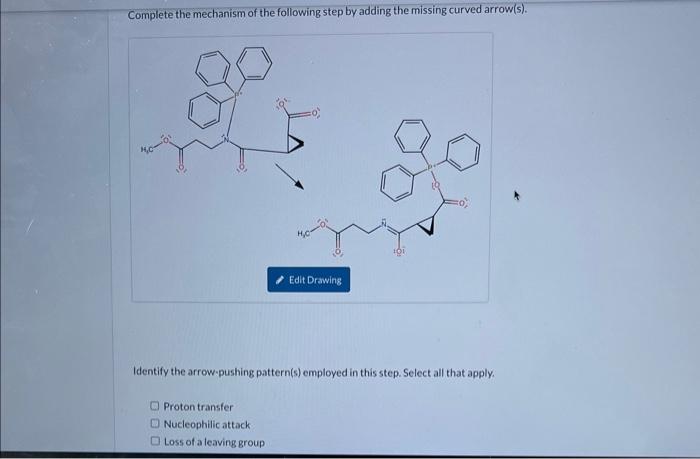 Solved Complete the mechanism of the following step by | Chegg.com