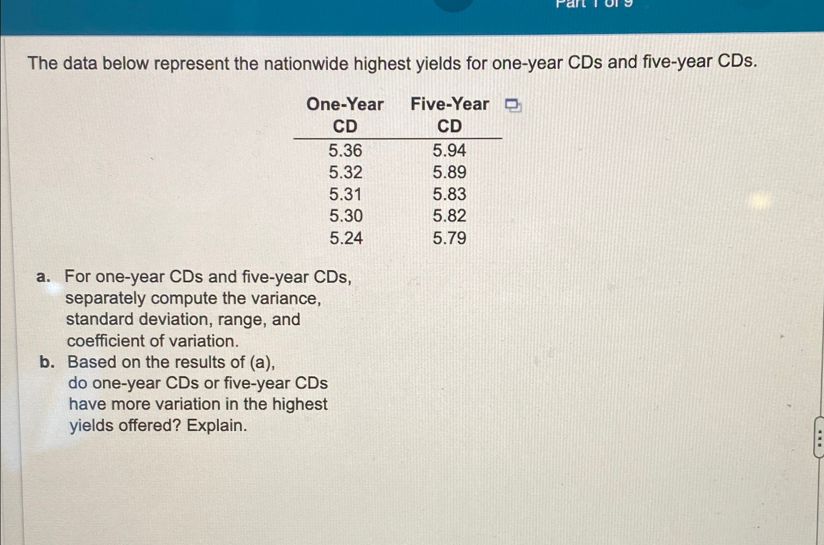 The data below represent the nationwide highest | Chegg.com