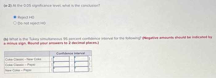 Solved a 1 Calculate the value of the test statistic and Chegg com