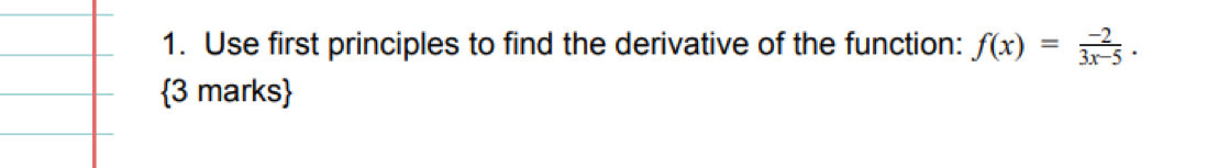 Solved Use first principles to find the derivative of the | Chegg.com