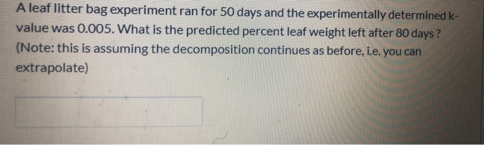 leaf litter bag experiment