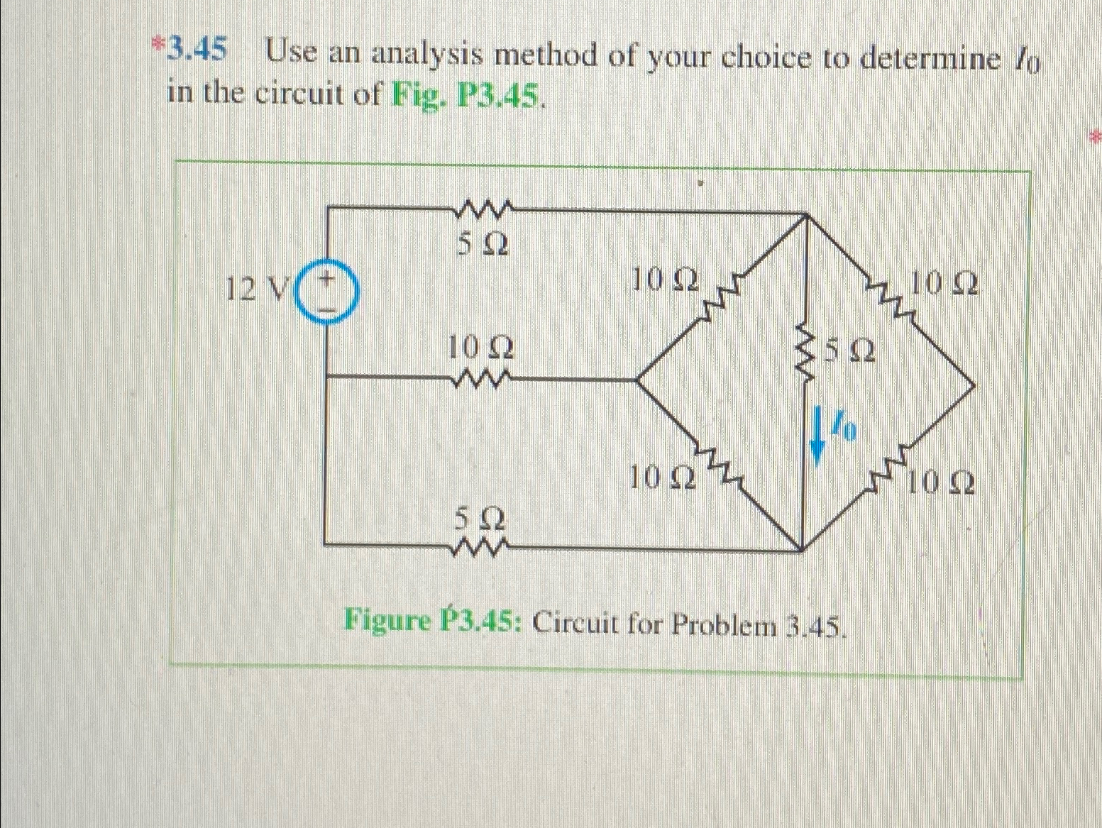 Solved *3.45 ﻿Use an analysis method of your choice to | Chegg.com