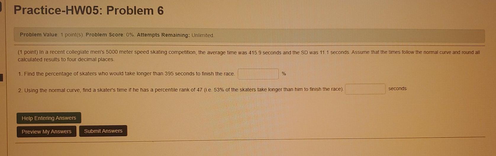 Solved Practice-HW05: Problem 6 Problem Value 1 point(s) | Chegg.com