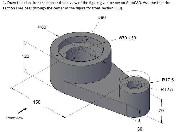 how to draw a section from a plan in autocad