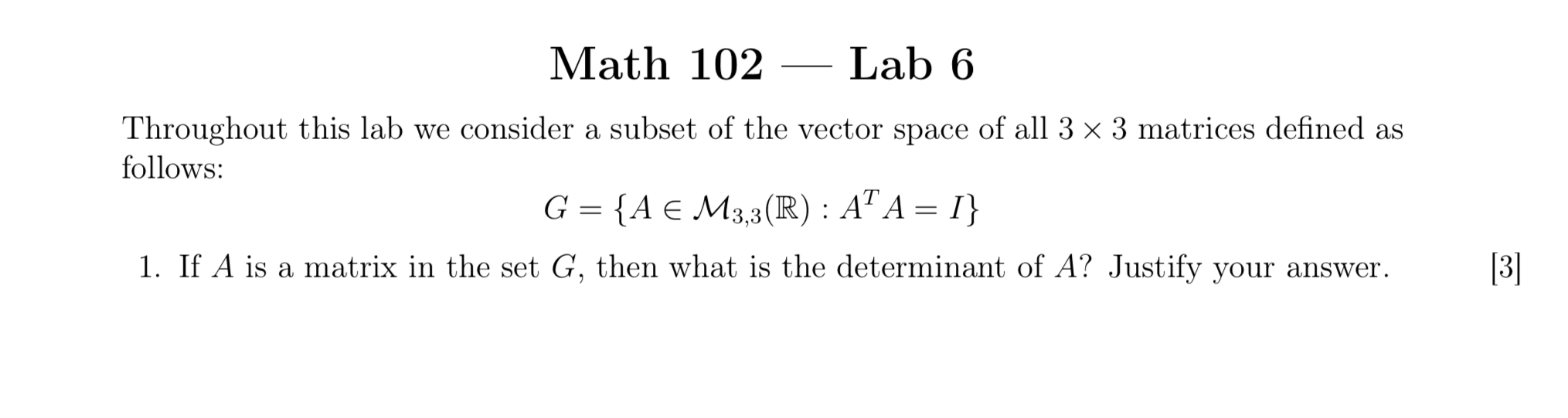 Solved Math 102 - ﻿Lab 6Throughout this lab we consider a | Chegg.com