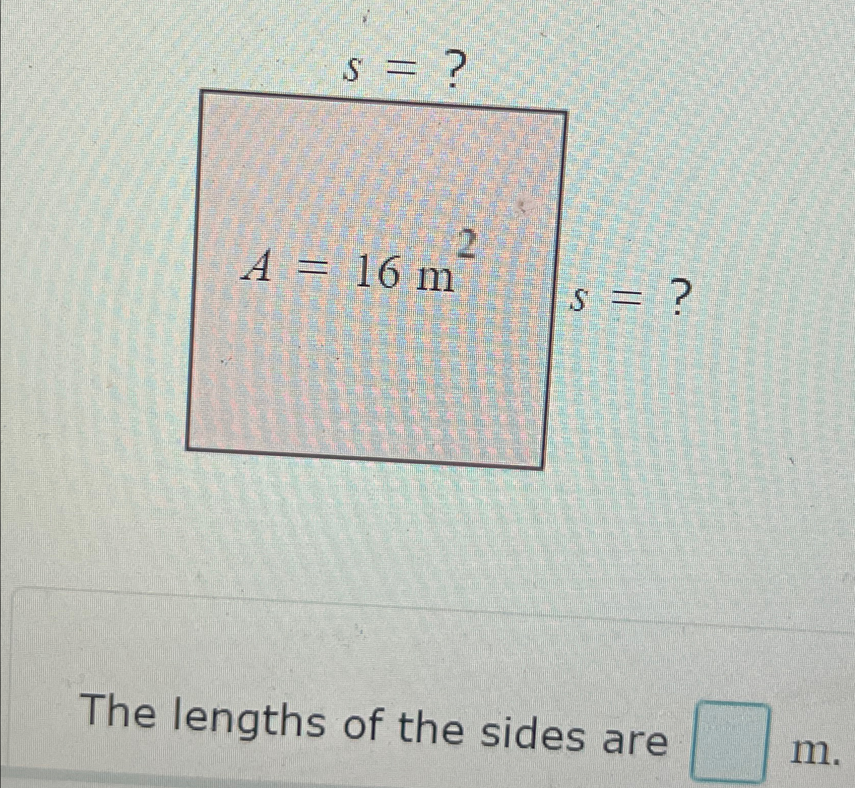 Solved The lengths of the sides are | Chegg.com