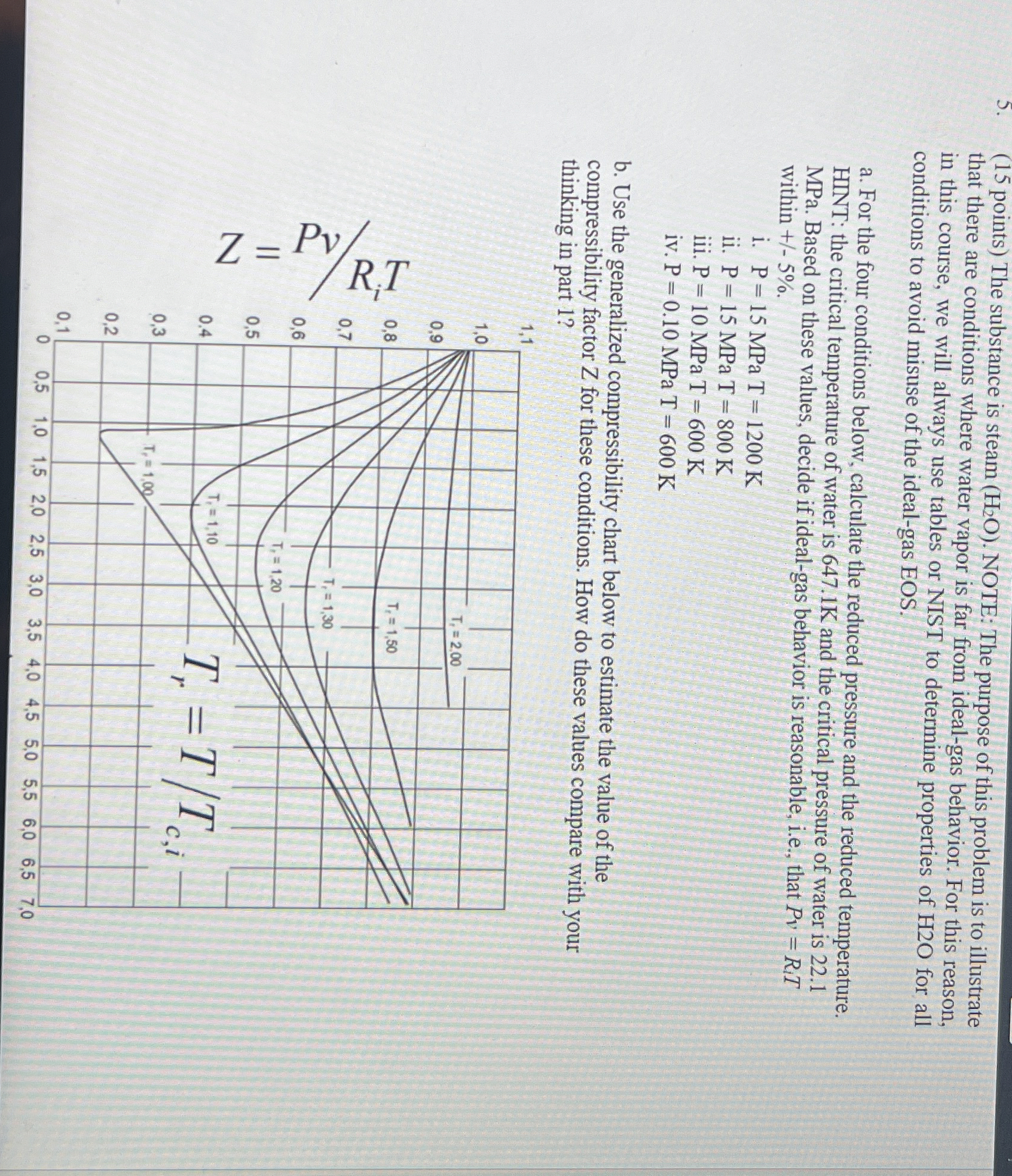 Solved (15 ﻿points) ﻿The substance is steam (H2O). ﻿NOTE: | Chegg.com