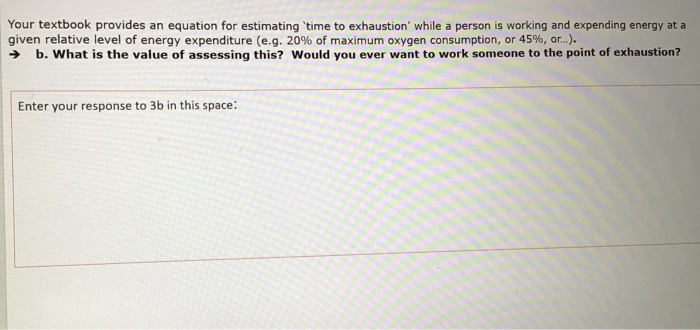Work/rest cycle design... Using the heart rate data | Chegg.com