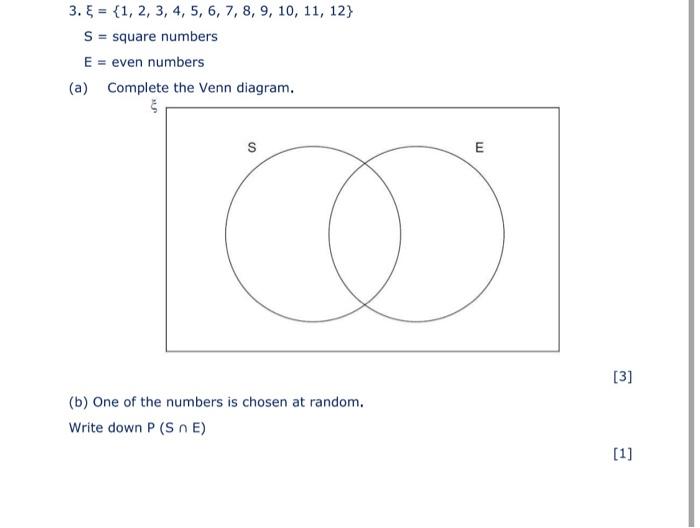 Solved 3. & = {1, 2, 3, 4, 5, 6, 7, 8, 9, 10, 11, 12) S = | Chegg.com