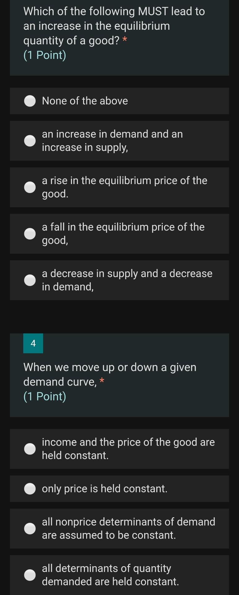 Solved Which of the following MUST lead to an increase in | Chegg.com