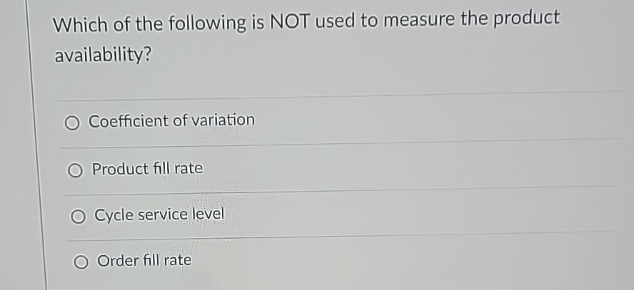 Solved Which of the following is NOT used to measure the | Chegg.com