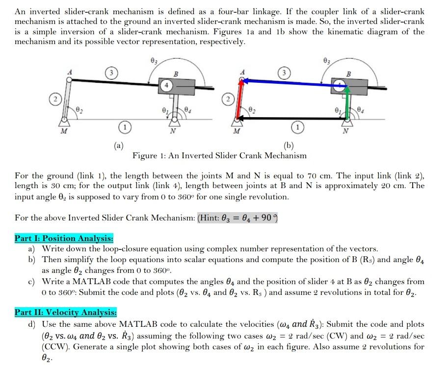 An Inverted Slider-crank Mechanism Is Defined As A | Chegg.com