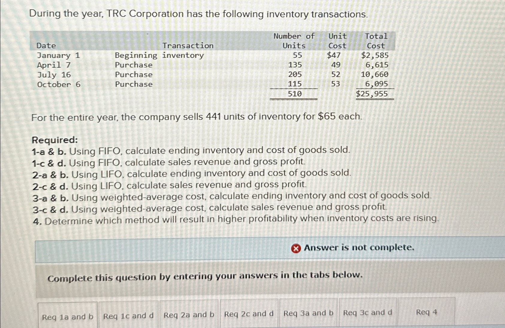 Solved During the year, TRC Corporation has the following | Chegg.com