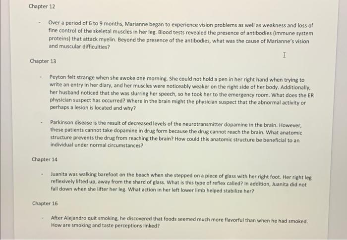 Solved Chapter 12 Over a period of 6 to 9 months, Marianne | Chegg.com