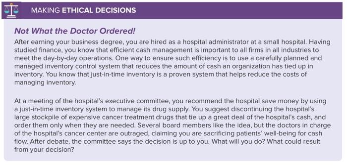 Solved MAKING ETHICAL DECISIONS Not What the Doctor Ordered! | Chegg.com