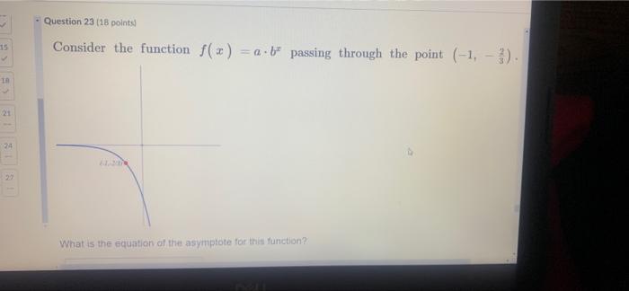 Solved - Question 23 18 points) 15 Consider the function | Chegg.com