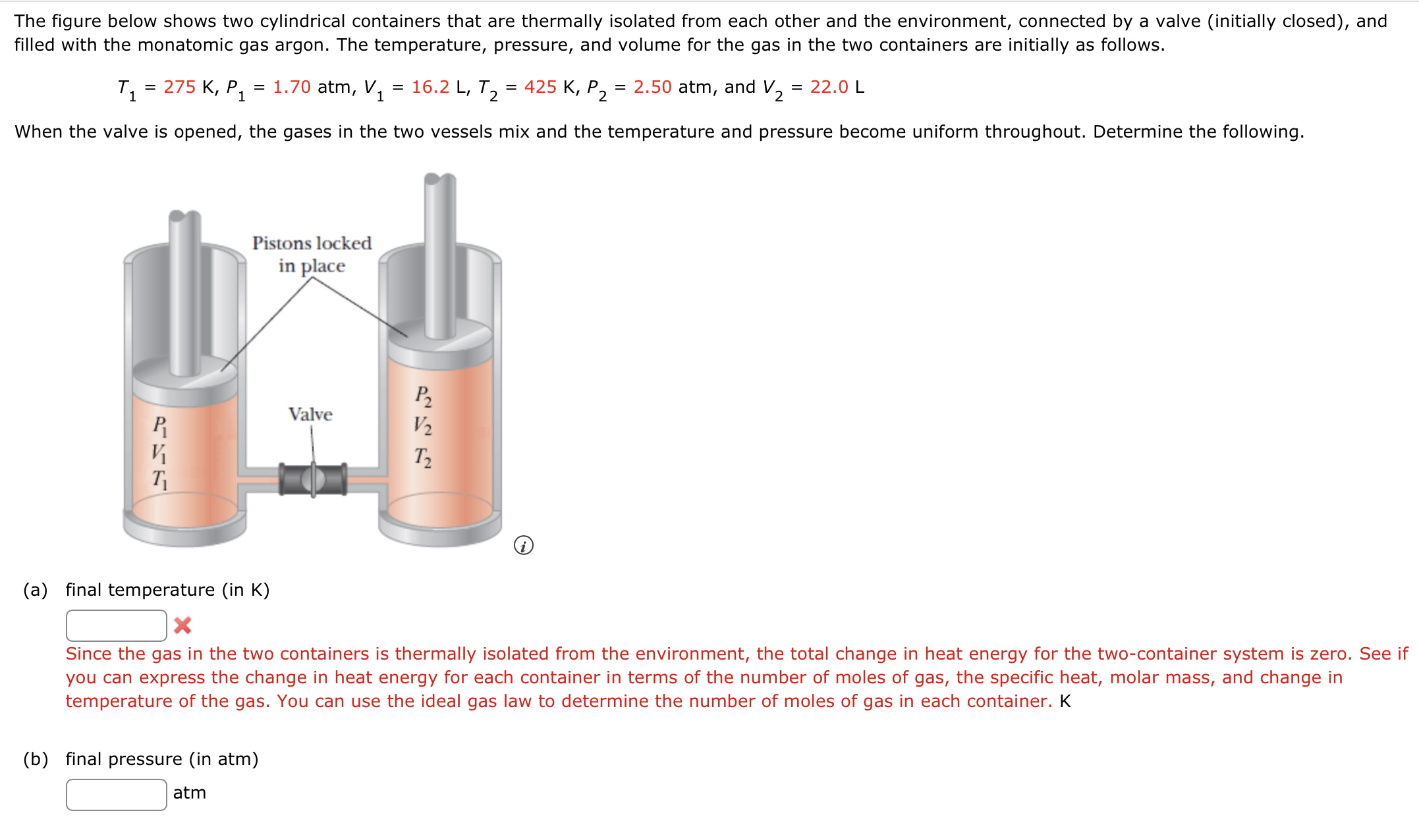 Solved The figure below shows two cylindrical containers | Chegg.com