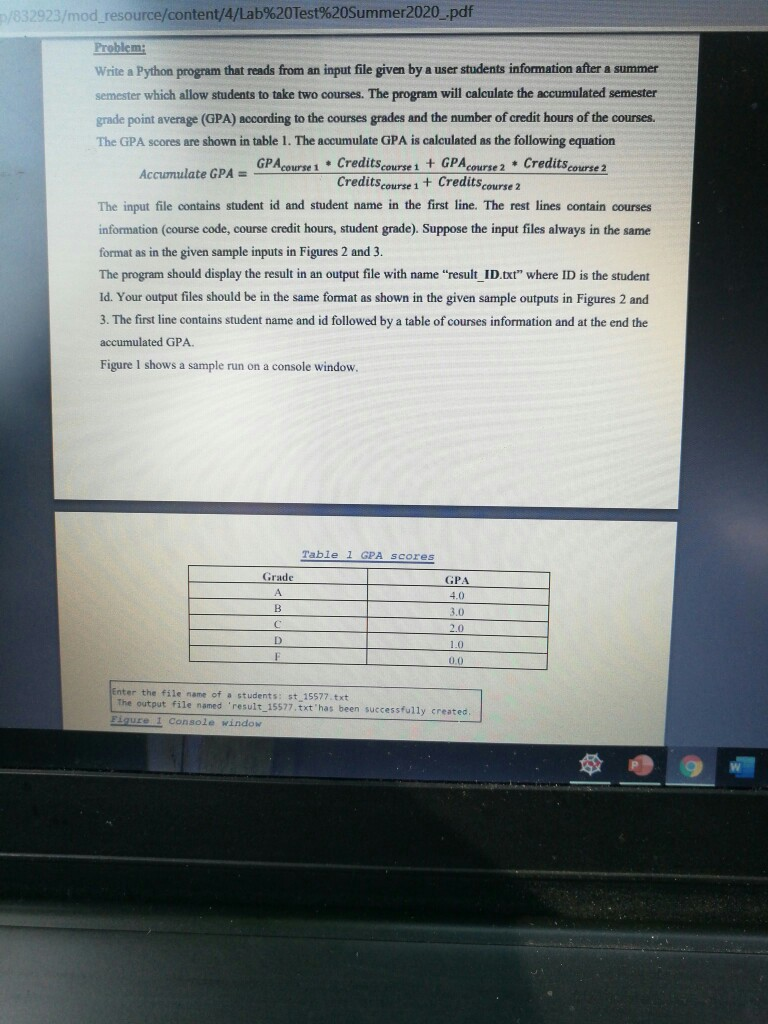 solved problem 2 - lab (5 points)write a python... Solved Question | Chegg.com