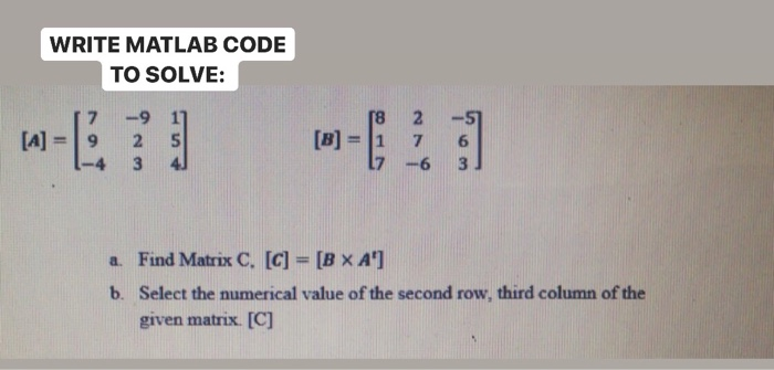 Solved please (((type))) MATLAB code so i can copy the | Chegg.com