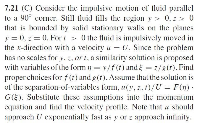 7.21 (C) Consider the impulsive motion of fluid | Chegg.com