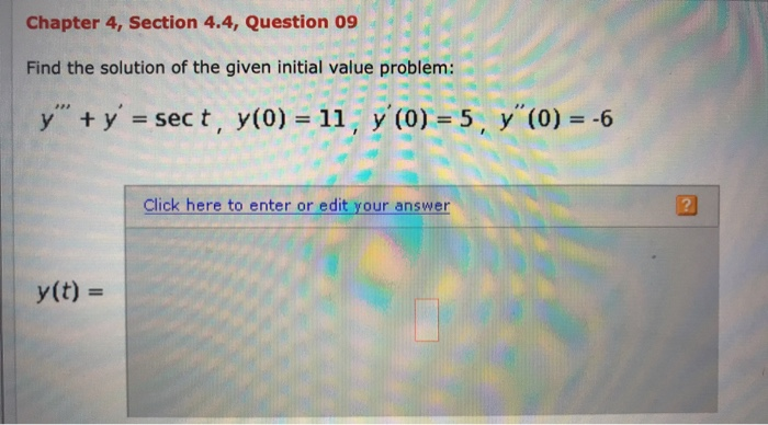 Solved Chapter 4, Section 4.4, Question 09 Find The Solution | Chegg.com