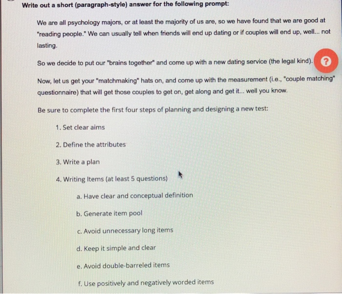 Paragraph Style Answer Solved Write out a short (paragraph-style) answer for the | Chegg.com