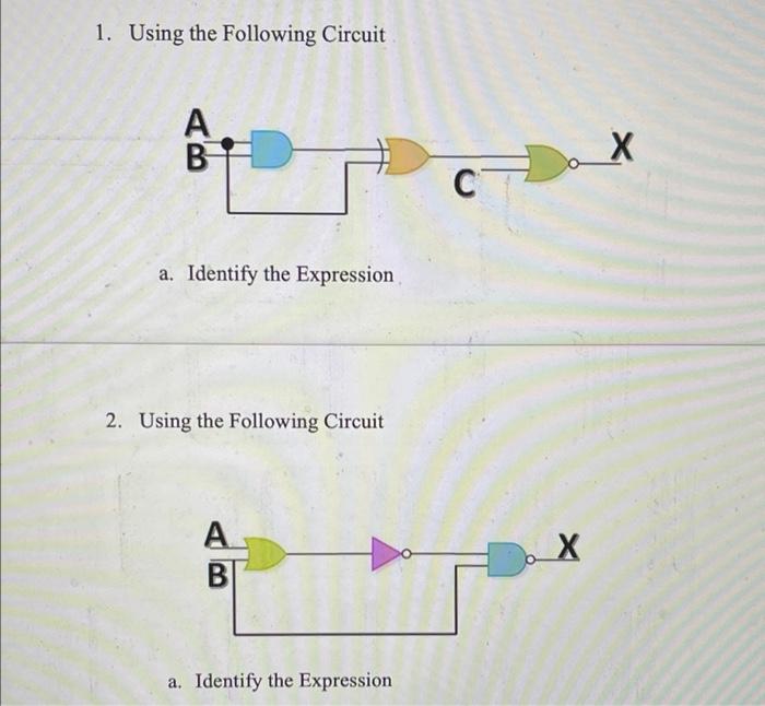 Solved 1. Using The Following Circuit B A. Identify The | Chegg.com