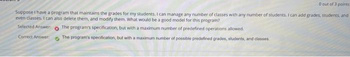 Solved Suppose t have a program that maintains the grades | Chegg.com