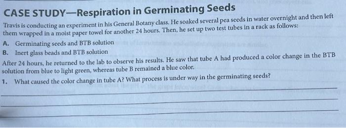 experiment to show that germinating seeds respire