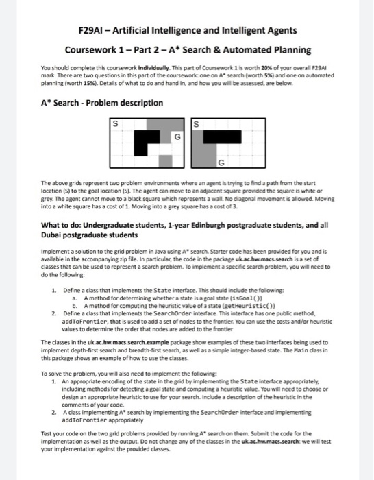 F29A1 - Artificial Intelligence and Intelligent | Chegg.com