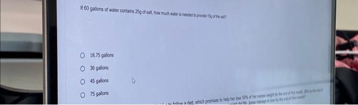 Solved If 60 gallons of water contains \\( 25 \\mathrm{~g} | Chegg.com