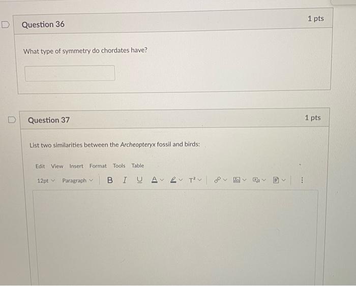 Solved 1 pts D Question 36 What type of symmetry do | Chegg.com