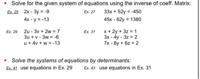 Solved Determine The Values Of The Literal Number: Ex.1 