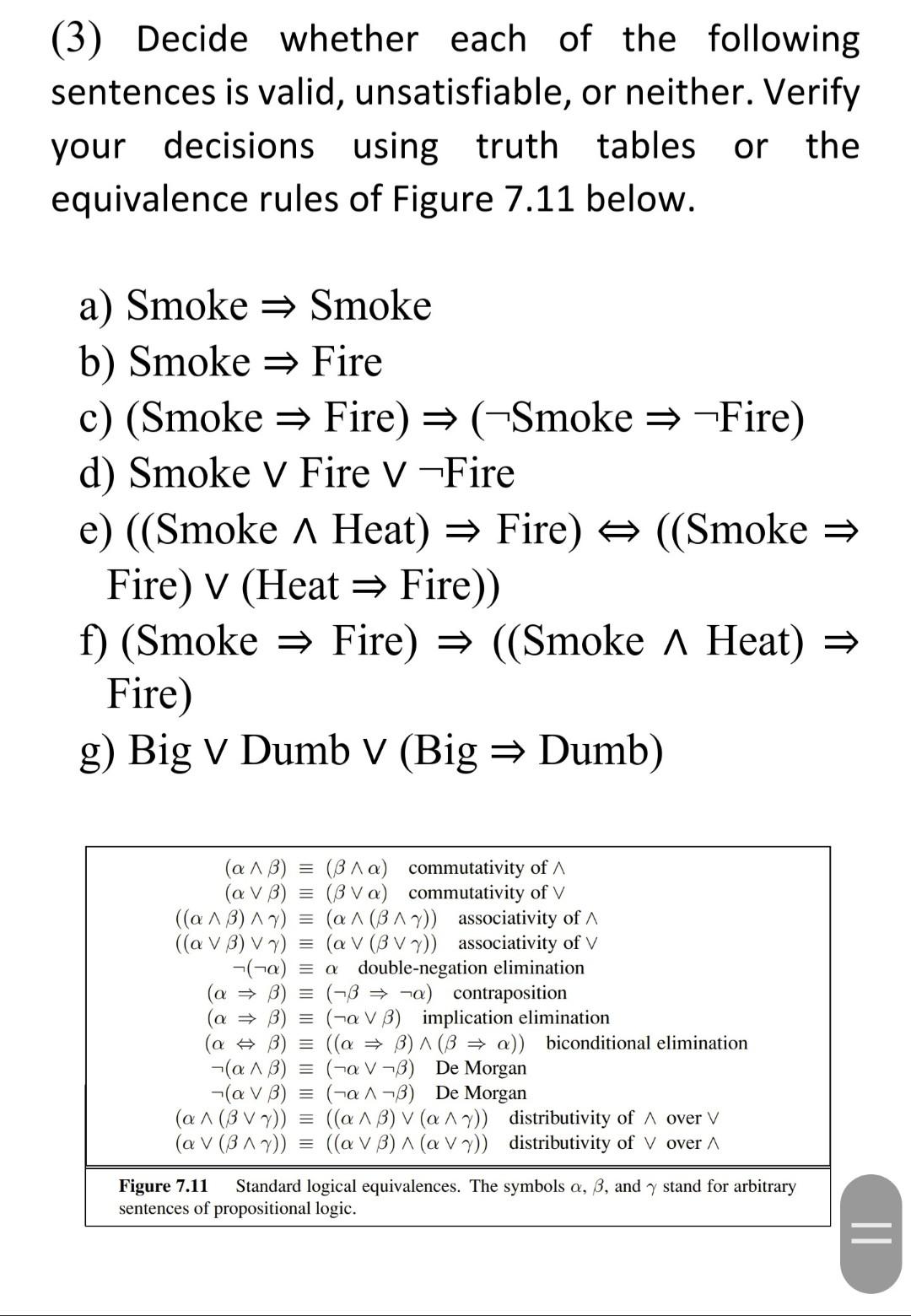 Solved (3) Decide whether each of the following sentences is 