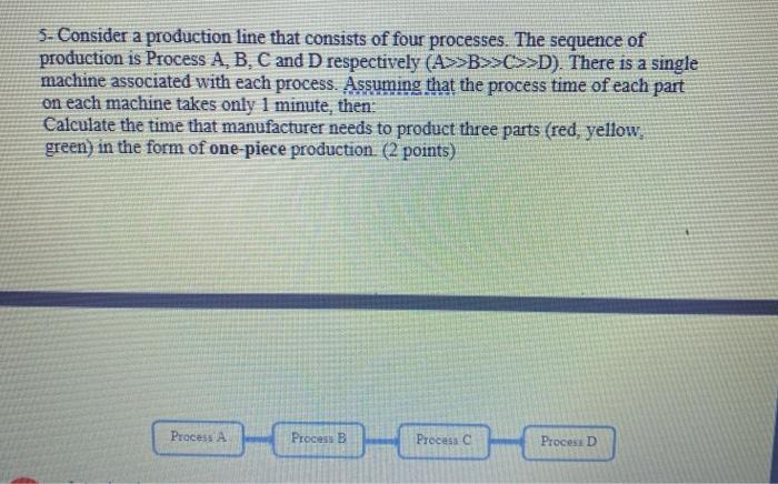 Solved 5- Consider a production line that consists of four | Chegg.com