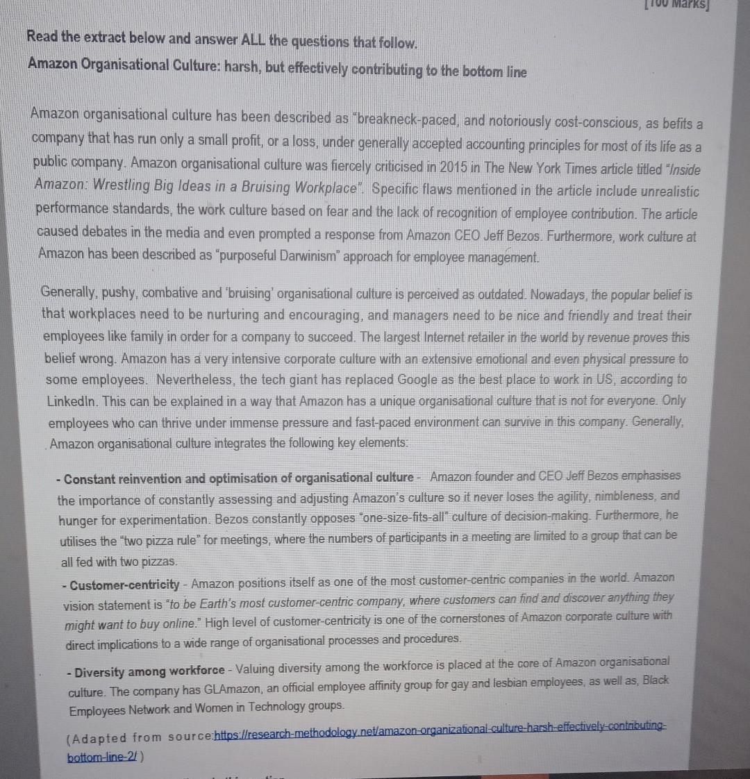 Solved ead the extract below and answer ALL the questions | Chegg.com