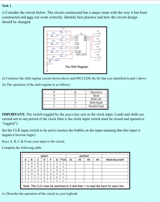 Solved Task 1 Consider The Circuit Below. The Circuit | Chegg.com