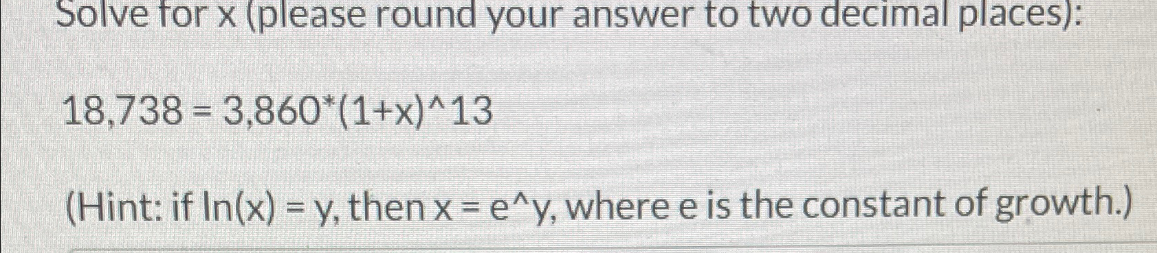 Solved Solve for x (please round your answer to two decimal | Chegg.com