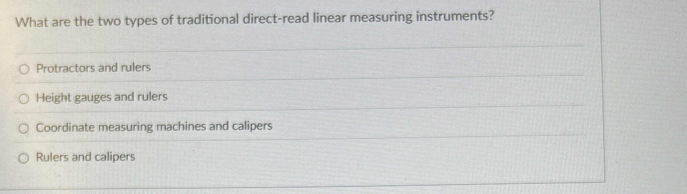 Solved What are the two types of traditional direct-read | Chegg.com