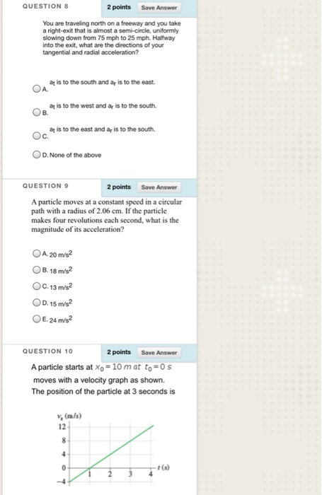 Solved QUESTION 8 2 points Save Answer You are traveling | Chegg.com