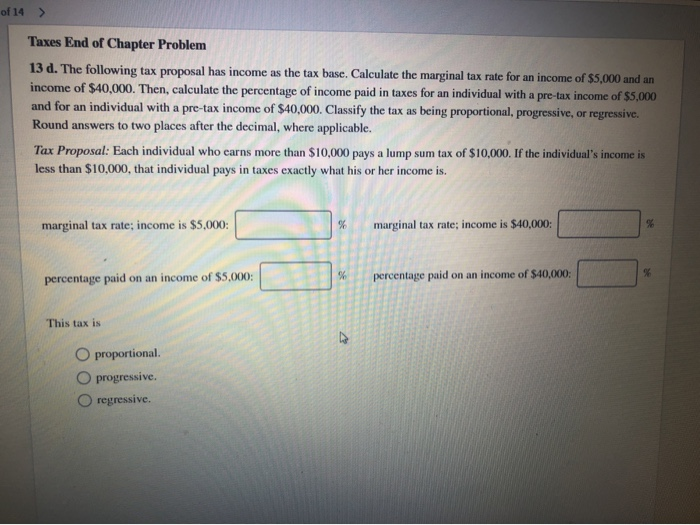 Solved Of 14 Taxes End Of Chapter Problem 13 D The Chegg Solved Of 14 Taxes End Of Chapter Problem 13 D The Chegg