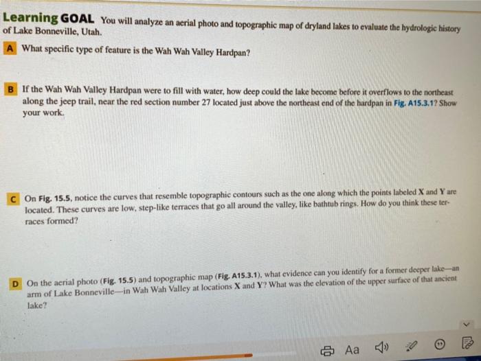 Solved Learning GOAL You will analyze an aerial photo and | Chegg.com
