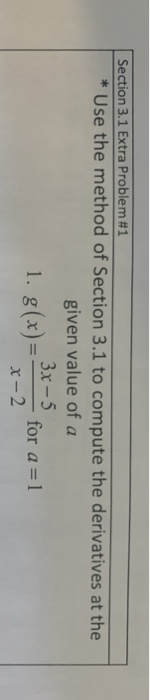 Solved Section 3.1 Extra Problem #1 Use the method of | Chegg.com