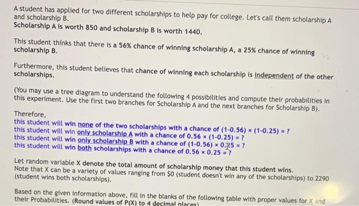 solved-a-student-has-applied-for-two-different-scholarships-chegg