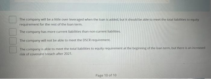 Solved 10 Based On The Company s Financial Forecast Will It Chegg
