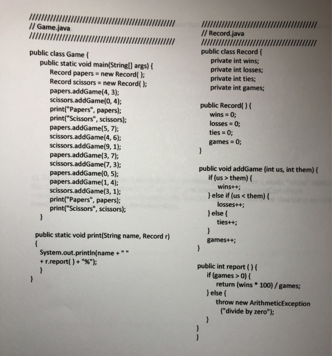 Solved 7. Classes (Hint: refer to the program on the back | Chegg.com